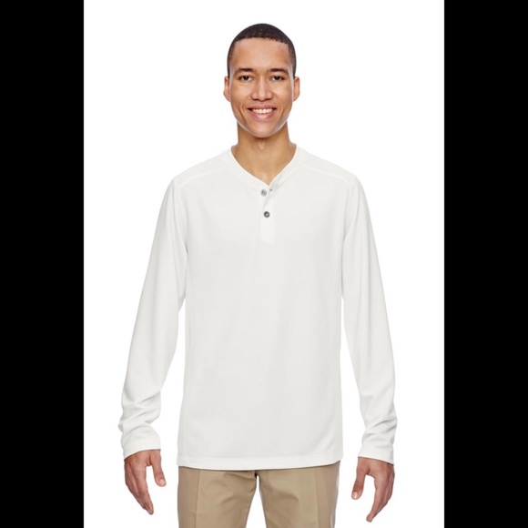 🌟 Performance Waffle Knit Henley - Picture 1 of 9